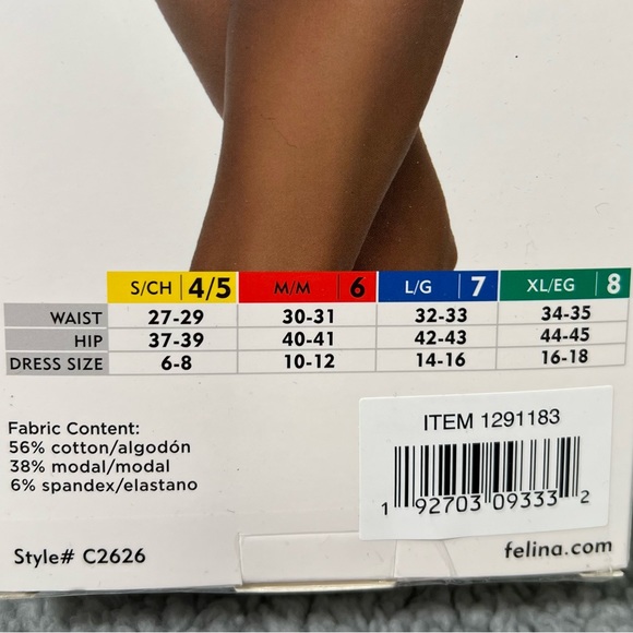 Felina Womens 8 Pack Hi-Cut Brief Cotton Modal Stretch Size M Multicolor New - Picture 13 of 13